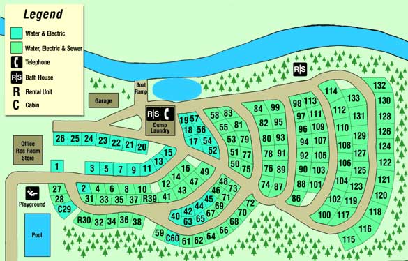 Campground sitemap