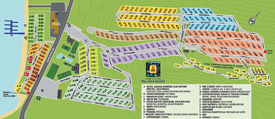 Campground sitemap